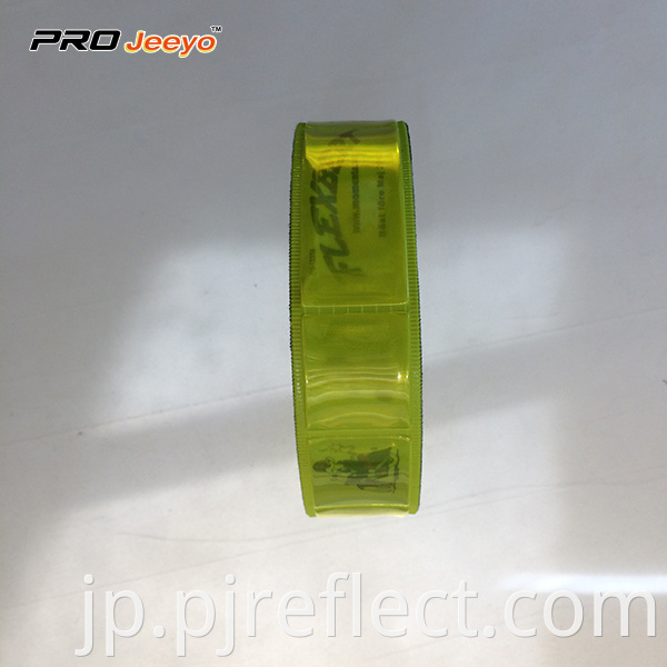 Reflective Yellow Crystal Lattice Velcro Armband Wb Mst001